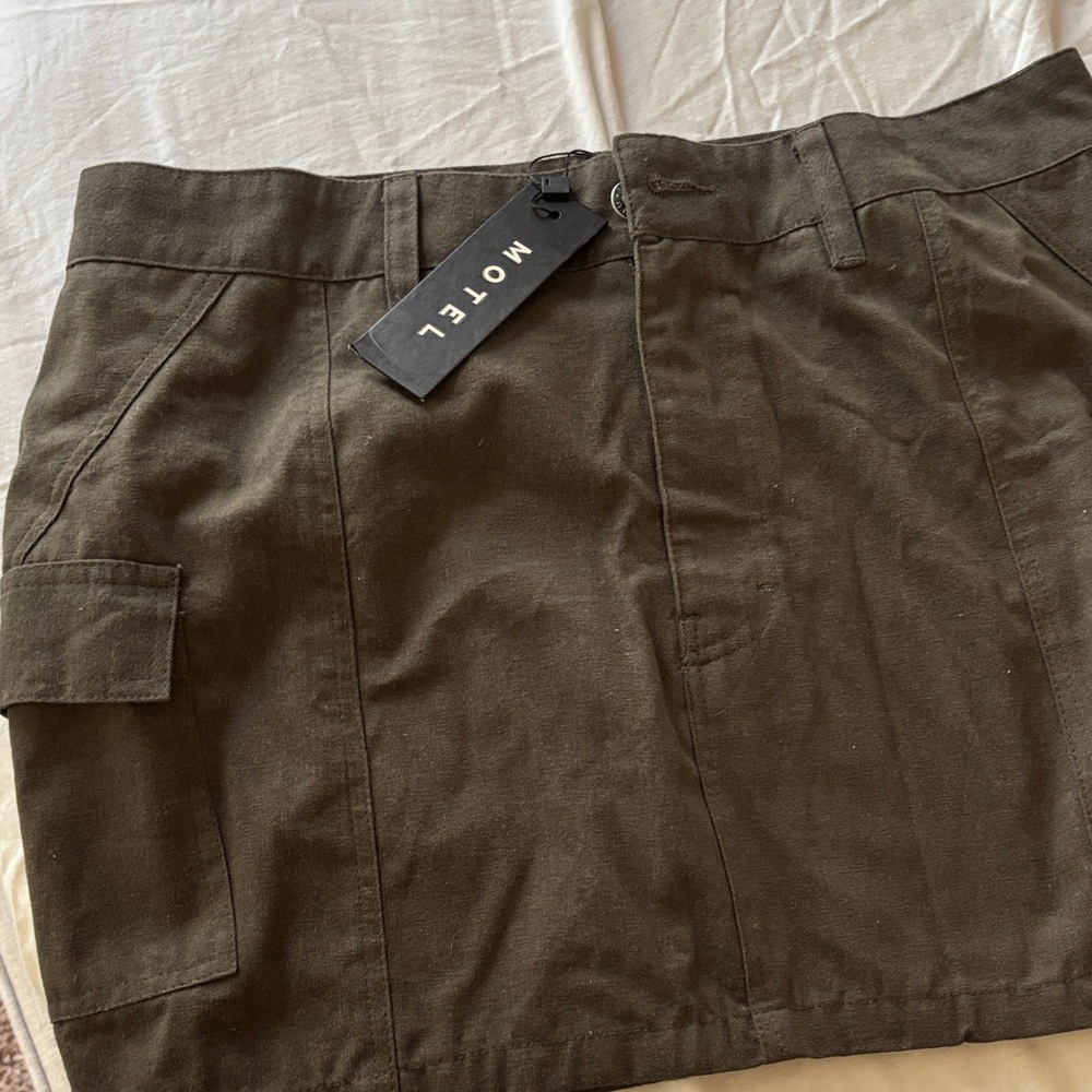 Motel Rocks Khaki Mini Skirt